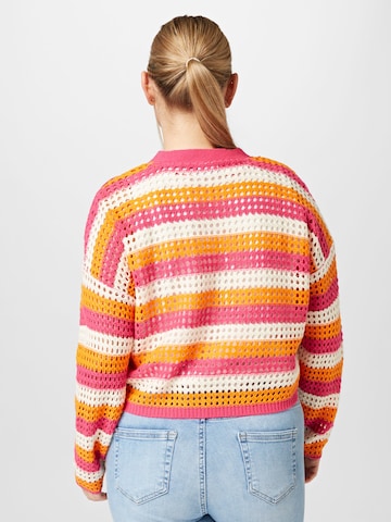 Noisy May Curve Knit cardigan in Pink