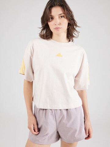 ADIDAS SPORTSWEARTehnička sportska majica 'Future Icons' - bež boja: prednji dio