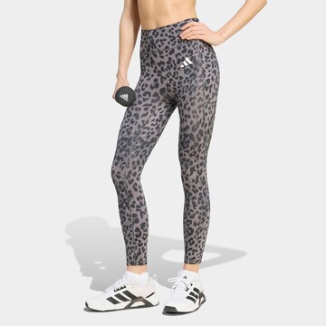 ADIDAS PERFORMANCE Skinny Workout Pants 'Optime Essentials' in Grey: front