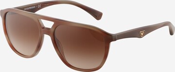 Lunettes de soleil '0EA4156' Emporio Armani en marron : devant