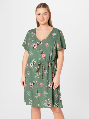 Vero Moda Curve Letní šaty 'Easy' – zelená: přední strana