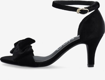 Bianco Strap Sandals in Black: front