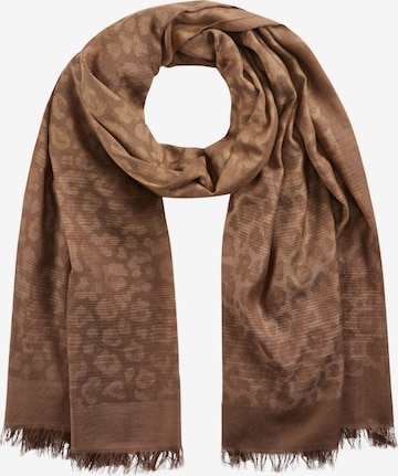 CODELLO Scarf 'HAPPY FOLK' in Brown: front