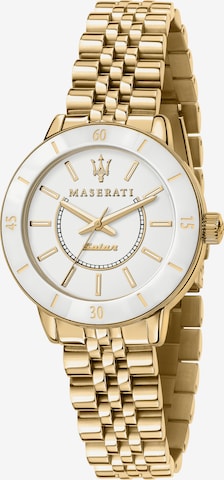 Maserati Analog Watch 'Successo' in Gold: front