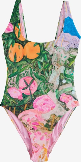 Next Uimapuku 'Benjamin MacGregor Artist Collaboration Tummy Control Scoop' värissä sininen / vihreä / oranssi / roosa, Tuotenäkymä