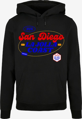 F4NT4STIC Sweatshirt 'San Diego' in Zwart: voorkant