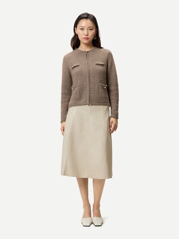 GOBI Cashmere Strickjacke 'Textured Knit Cashmere Jacket-Style Cardigan'‌‌‌‌‌‌‌ in Grau