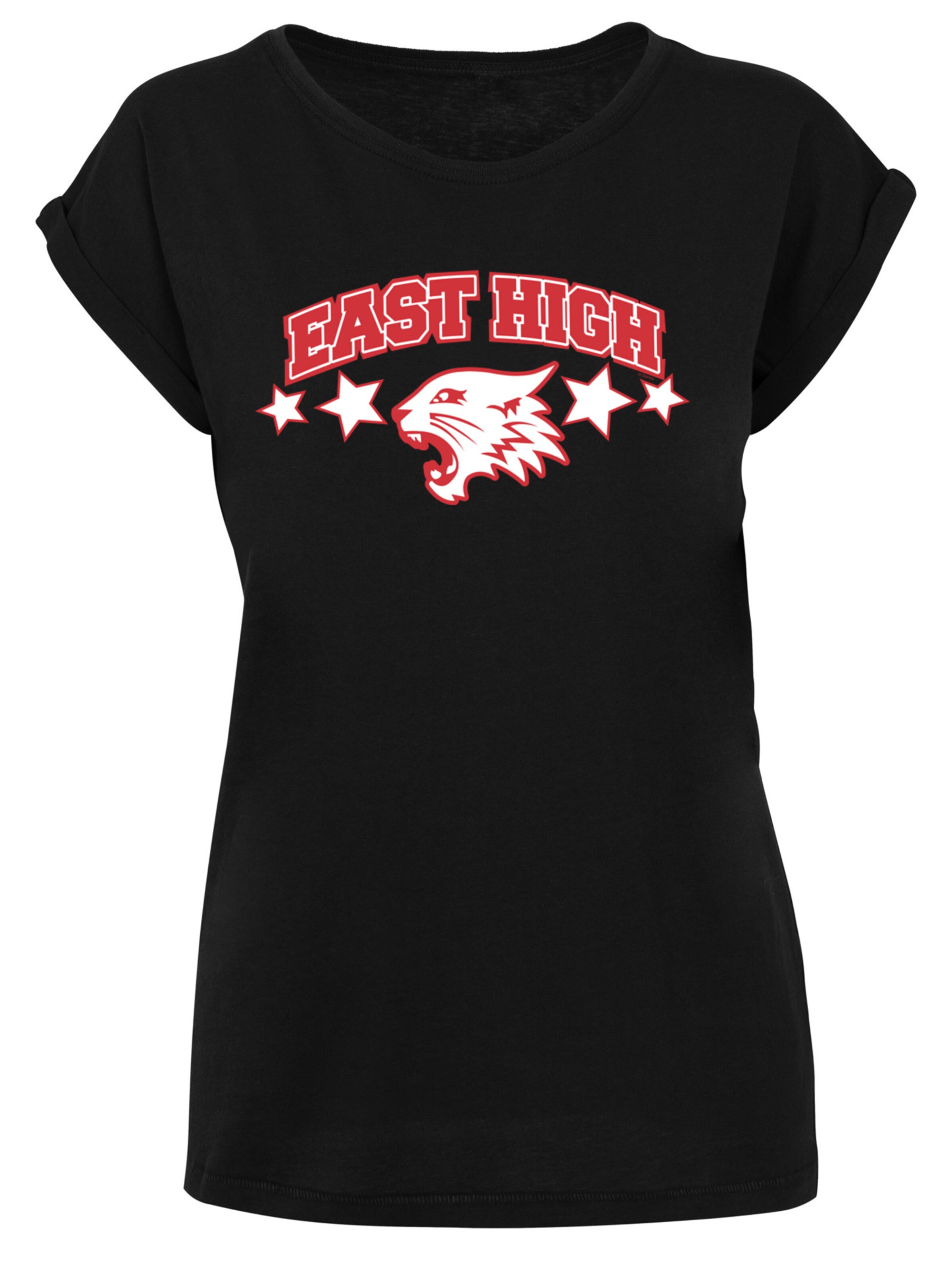 F4NT4STIC Shirt 'Disney High School Musical The Musical Wildcat Stars' in Zwart: voorkant
