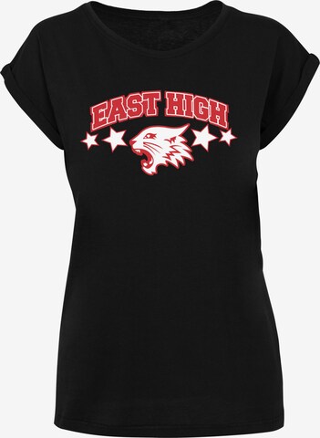 F4NT4STIC Shirt 'Disney High School Musical The Musical Wildcat Stars' in Zwart: voorkant