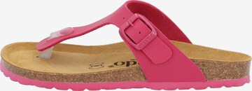 Palado T-Bar Sandals 'Kos' in Pink: front