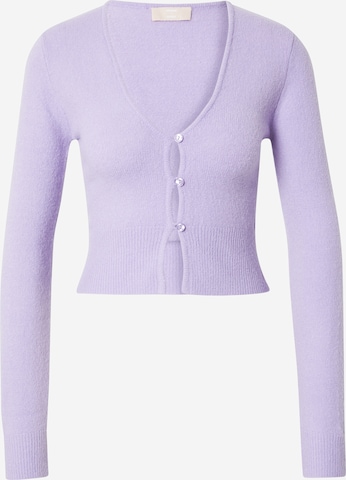 LENI KLUM x ABOUT YOU Knit Cardigan 'Ashley' in Purple: front