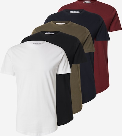 Marškinėliai 'Caspar' iš ABOUT YOU, spalva – tamsiai mėlyna / rusvai žalia / raudona / juoda / balta, Prekių apžvalga