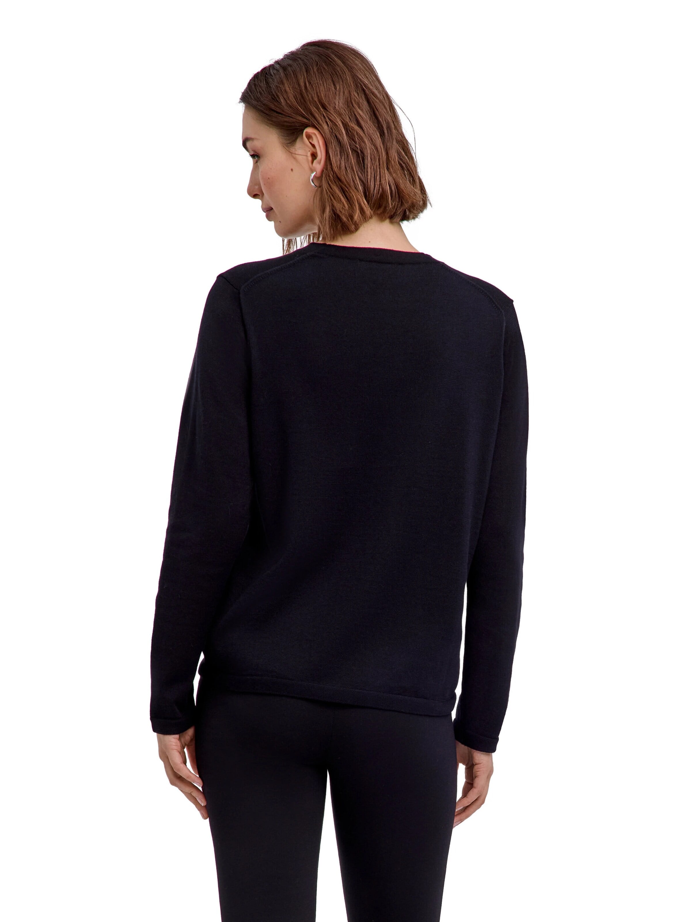 FALKE Pullover 'Cotton Knit'‌‌‌‌‌‌‌‌‌ in Schwarz