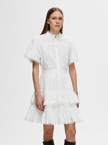 Robe-chemise 'Mina' SELECTED FEMME en blanc : devant