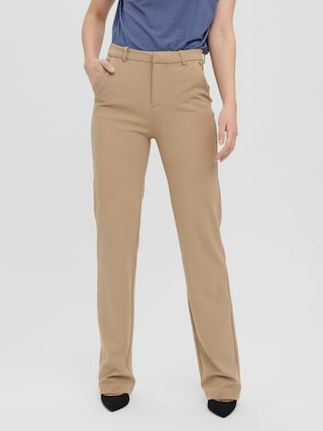 VERO MODA Regular Trousers 'ZAMIRA' in Brown: front