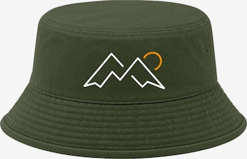 Neverless Hat 'Mountain Lineart' in Green: front
