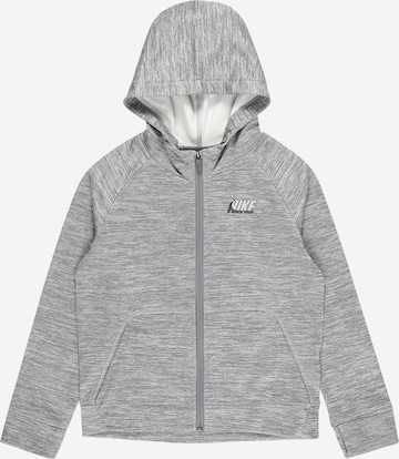 NIKE Sportsweatjacke in Grau: predná strana