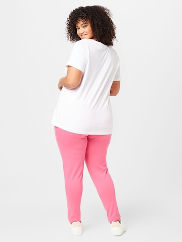 Zizzi Regular Trousers 'MADDIE' in Pink