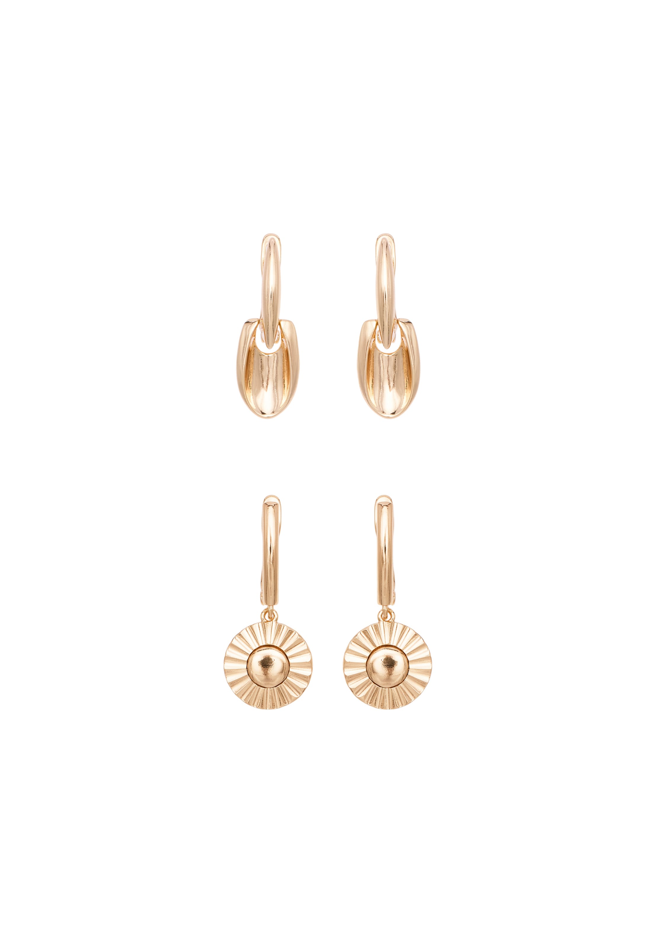 Usha - Pendientes en oro: frente