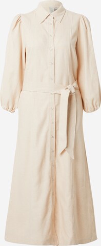 Robe-chemise 'FLAXY' Y.A.S en beige : devant