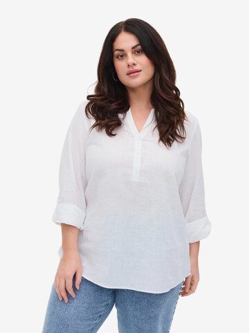 Zizzi - Blusa 'CANANNA' em branco: frente