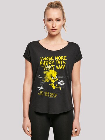 T-shirt 'Looney Tunes Tweety Pie More Puddy Tats' F4NT4STIC en noir : devant
