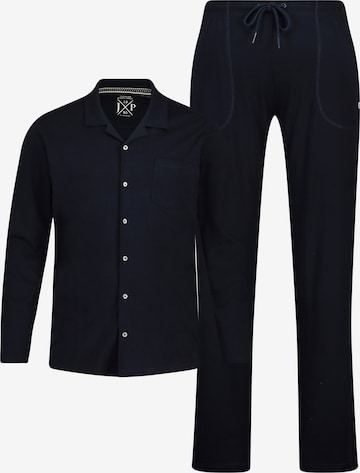 JP1880 Pyjama lang in Blau: Vorderseite