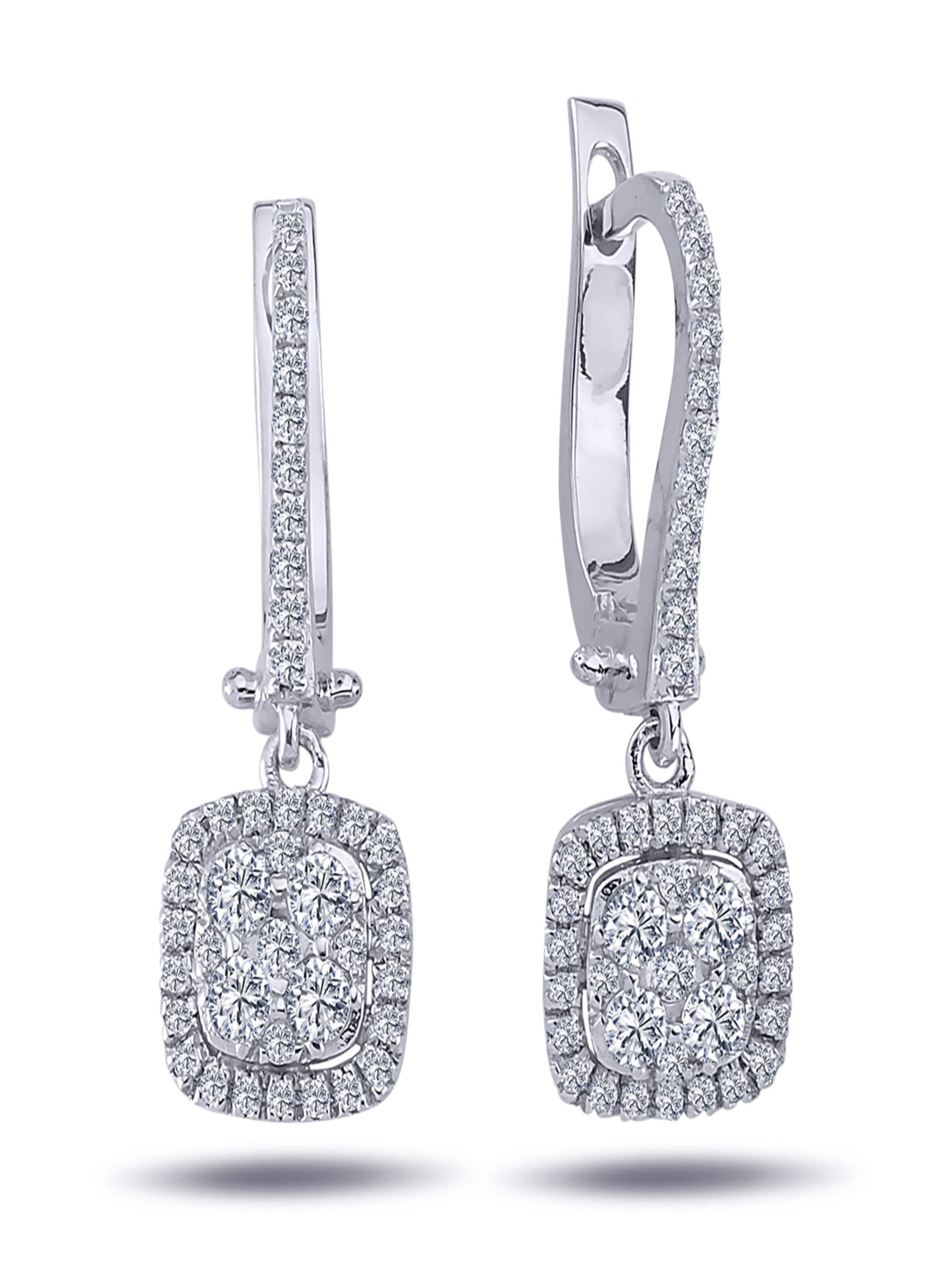 EinStein Diamant Earrings in Silver: front
