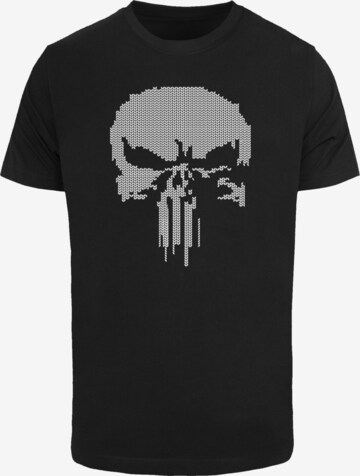 F4NT4STIC Shirt 'Marvel Punisher Fake Knit' in Black: front
