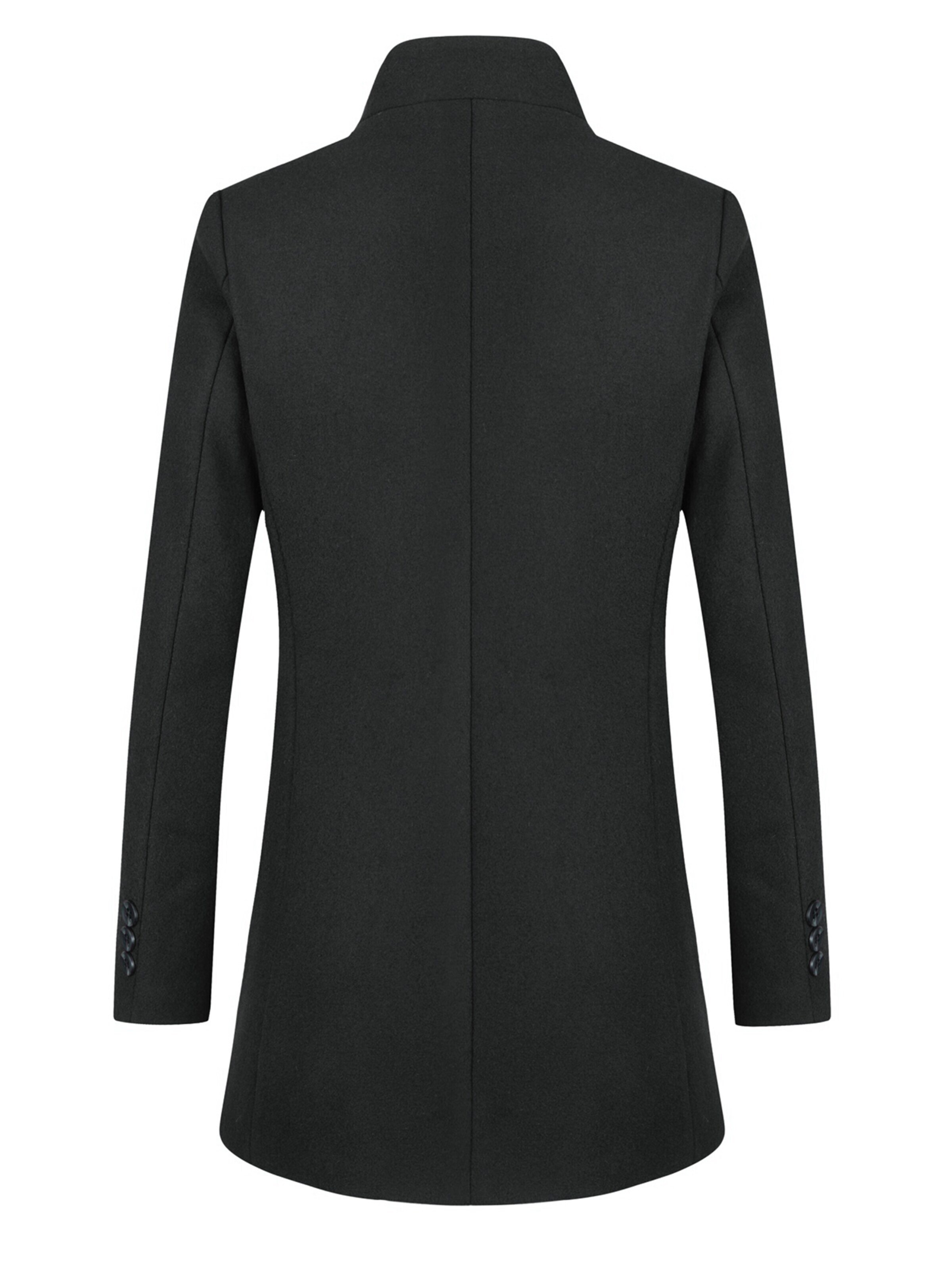 ALLTHEMEN Winter Coat 'Mantelruhe' in Black