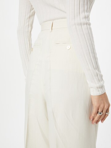 Weekend Max Mara Wide Leg Bukser med lægfolder 'AUSONIA' i beige