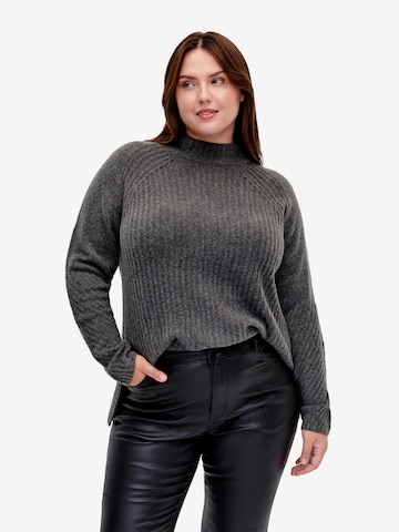 Zizzi Pullover 'Comfy' i grå: forside