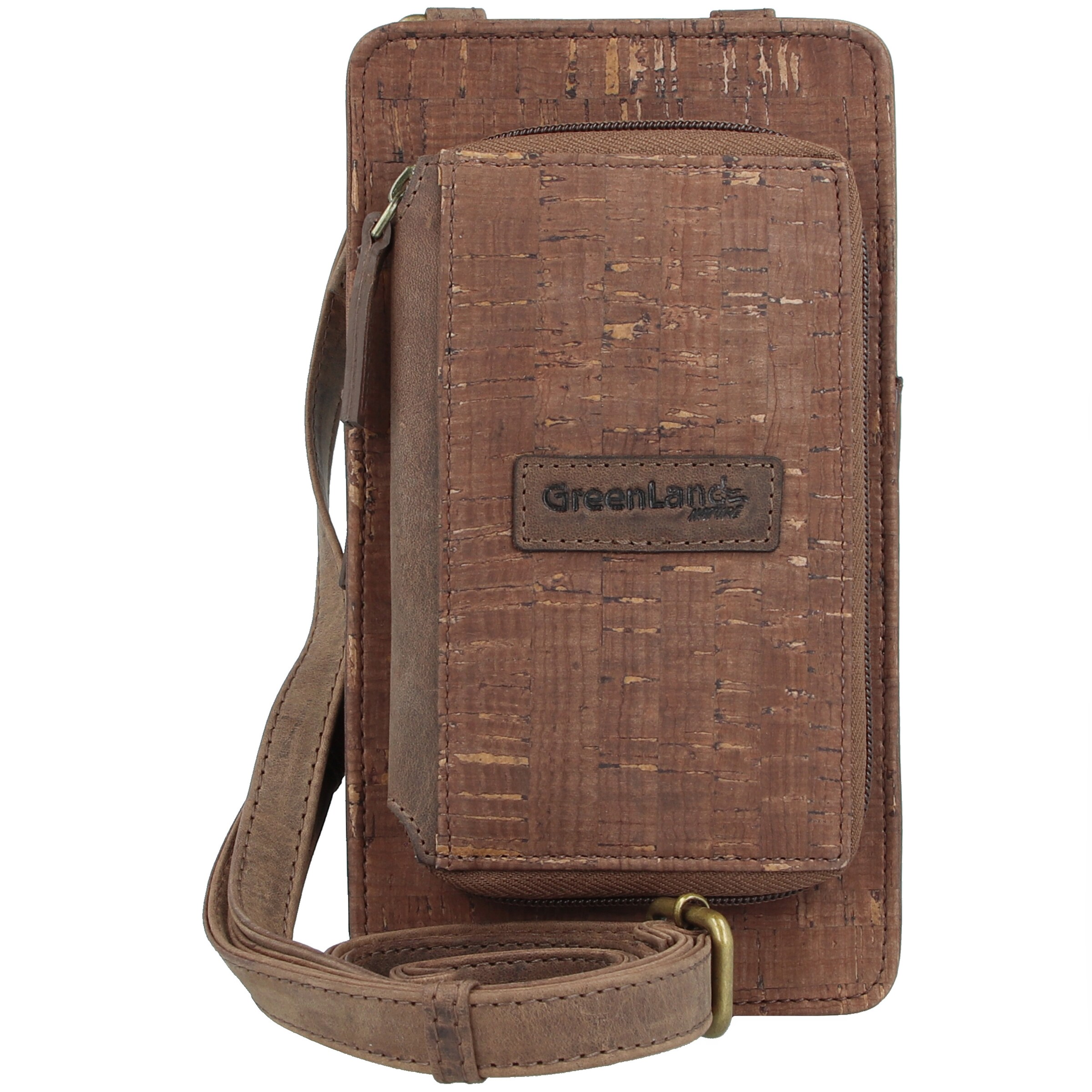 Custodia per smartphone di Greenland Nature in marrone: frontale