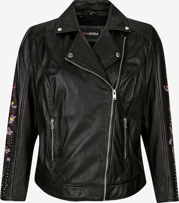 MIAMODA Between-Season Jacket in Black: front