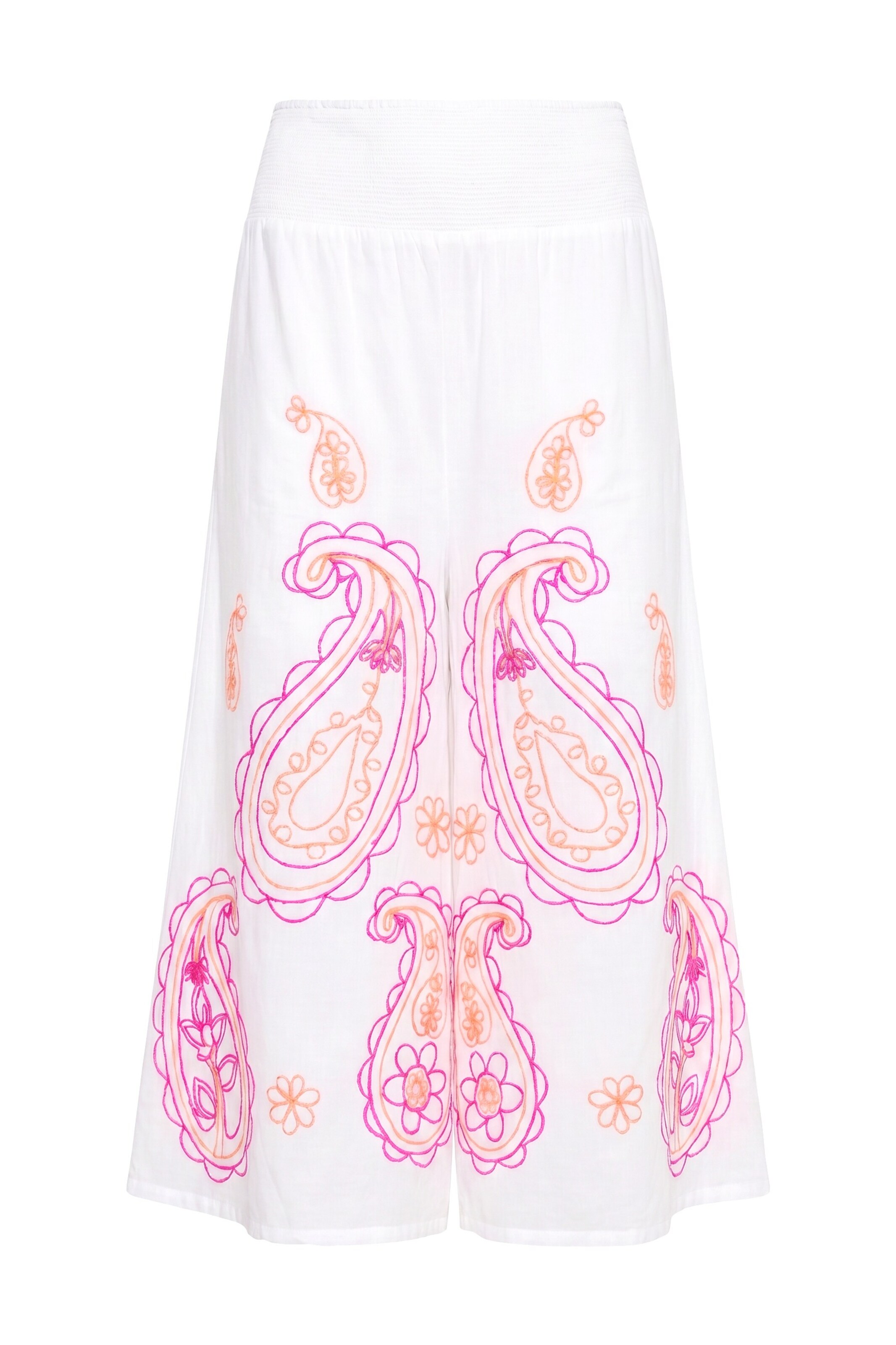 Ulla Popken Loosefit Broek in Wit: voorkant