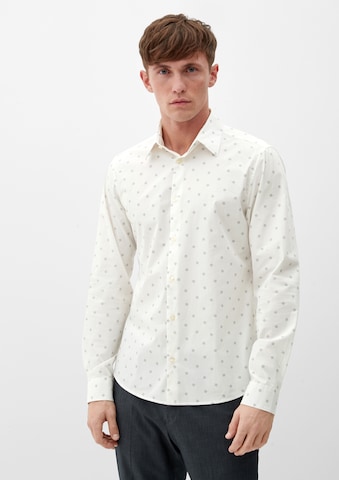 s.Oliver Slim fit Button Up Shirt in White: front