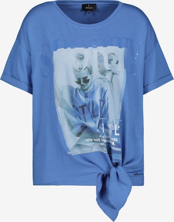 T-Shirt de la monari pe albastru: față
