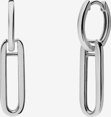 Lucardi Oorbellen 'Minimalistisch' in Zilver: voorkant