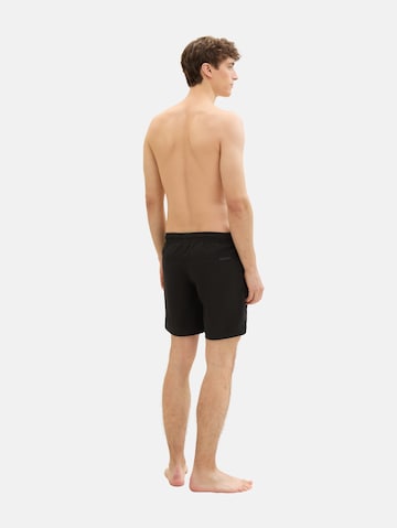 TOM TAILOR DENIM Badeshorts in Schwarz