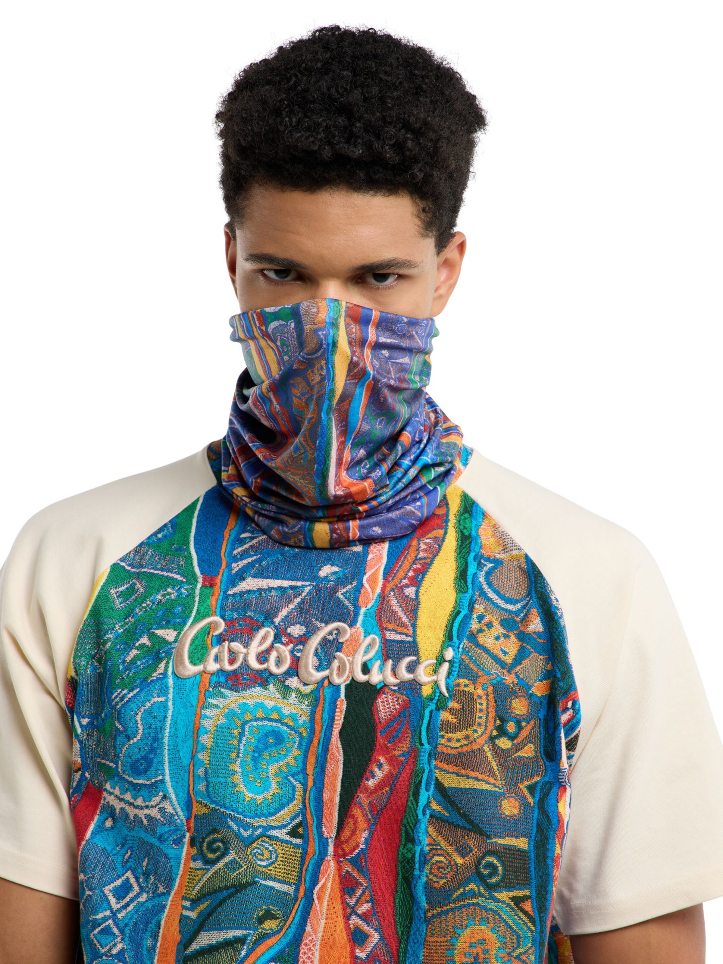 Carlo Colucci Loop scarf 'Fabbro' in White