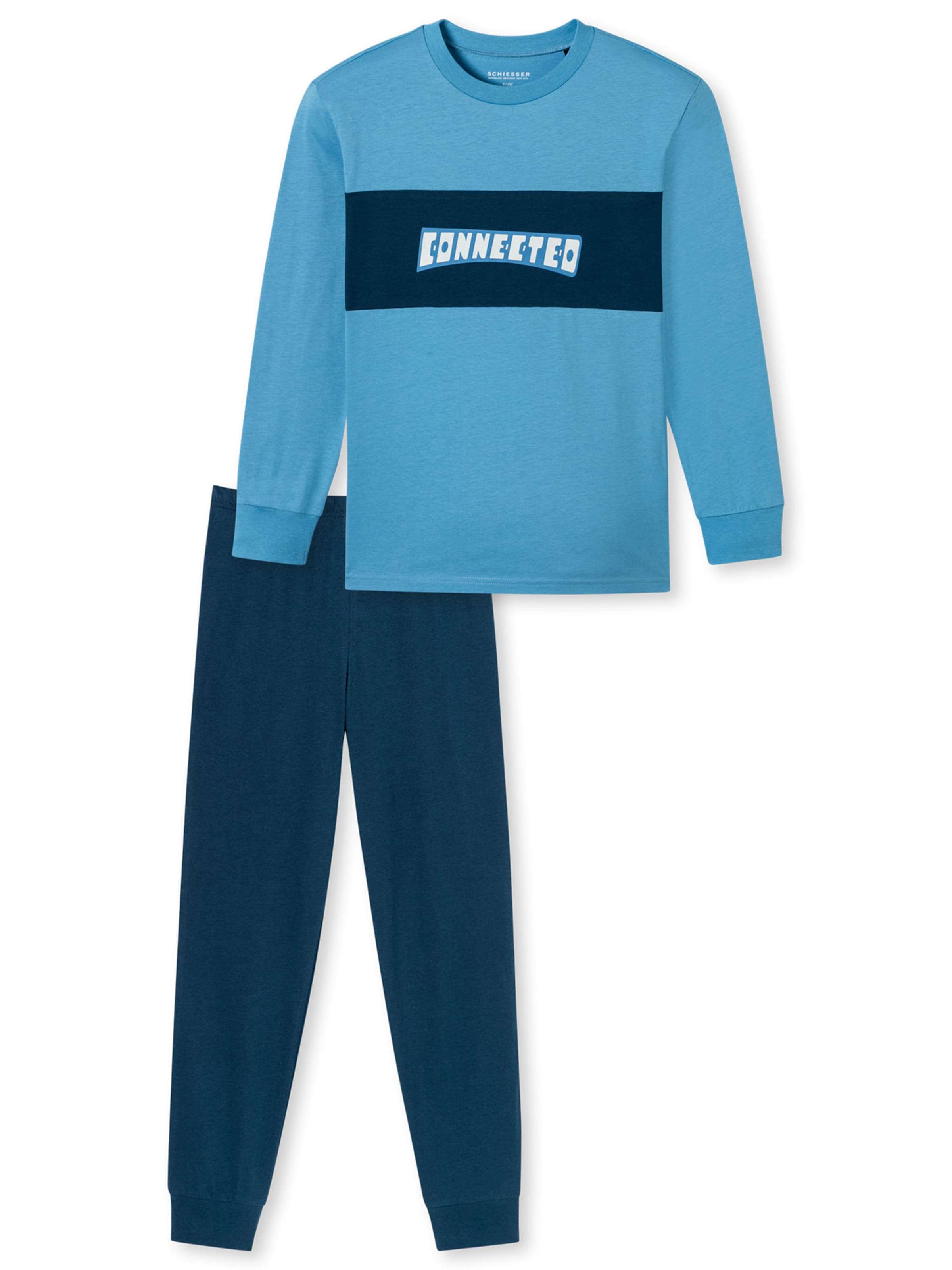 SCHIESSER Schlafanzug ' Nightwear ' in Blau: Vorderseite