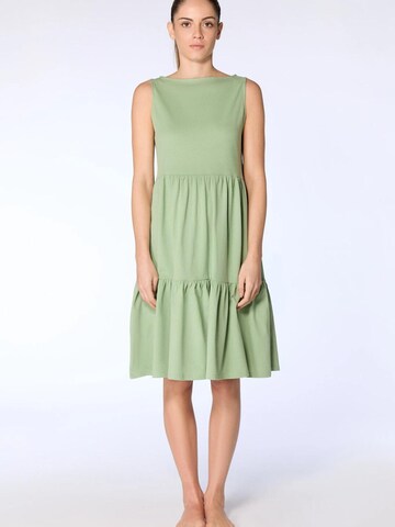 Leela COTTON Dress 'Damen Bio-Baumwoll-Volant-Sommerkleid' in Green