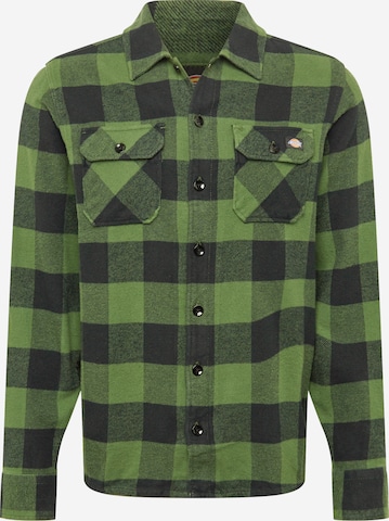 DICKIES - Camisa 'New Sacramento' em verde: frente