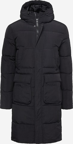 BURTON MENSWEAR LONDON - Abrigo de invierno en negro: frente