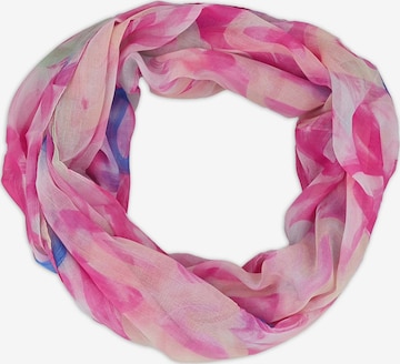 styleBREAKER Schlauchschal 'Loop mit Brushstroke Herz Muster' in Pink: Vorderseite