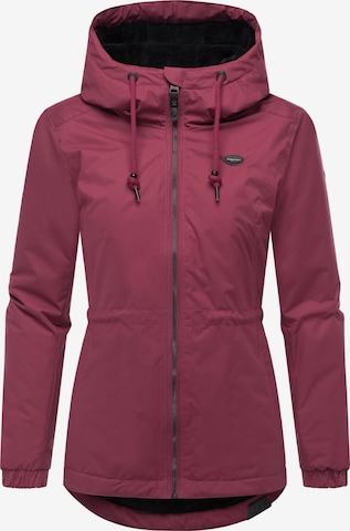 RagwearZimska jakna 'Dankka' - crvena boja: prednji dio