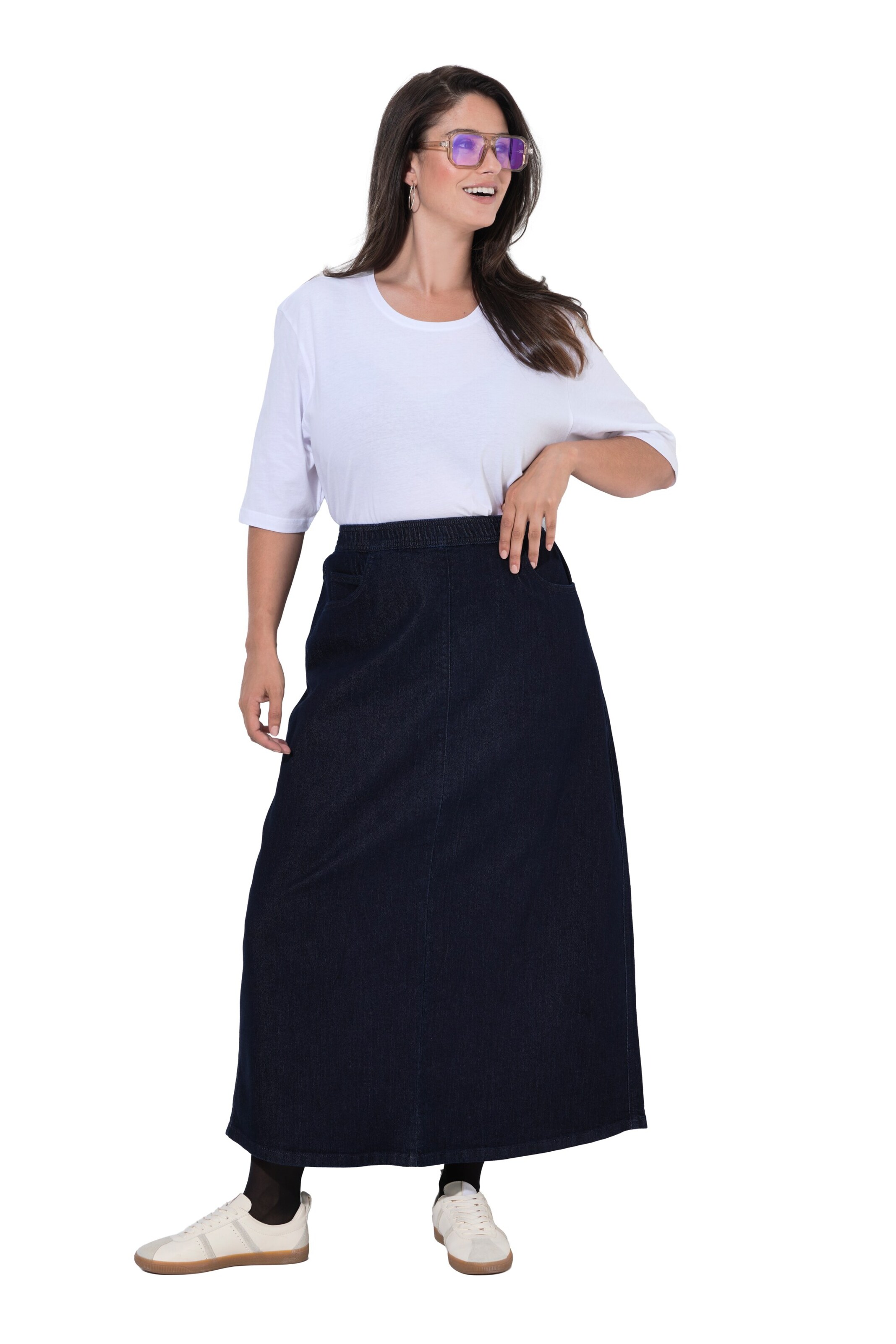 Ulla Popken Rok in Blauw: voorkant