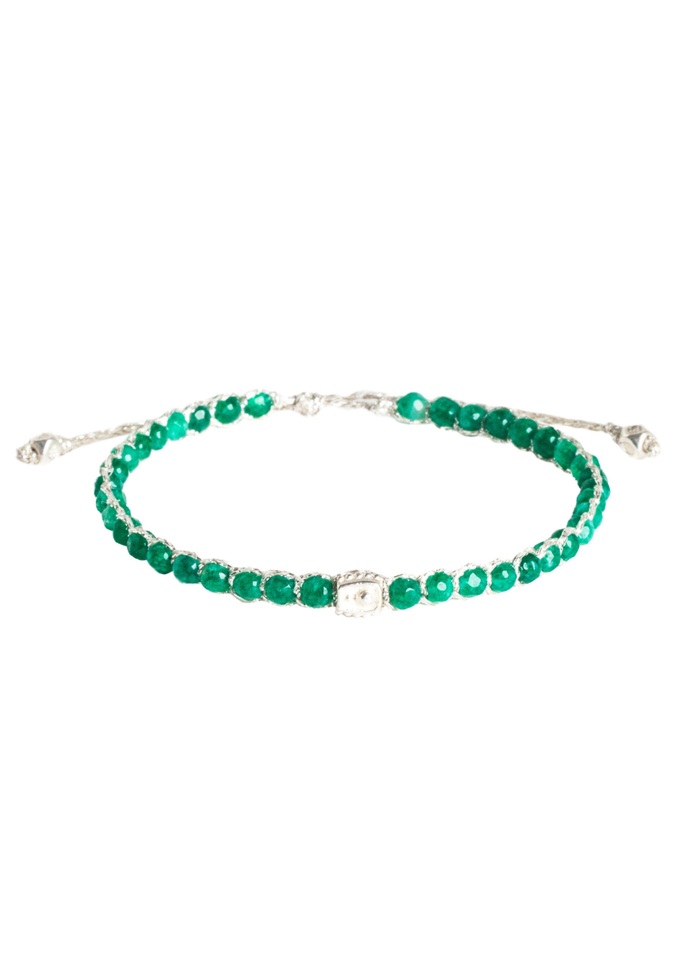 Bracelet 'Smaragd' Samapura Jewelry en vert : devant