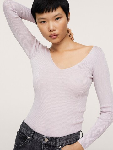 MANGO Sweater in Pink: front