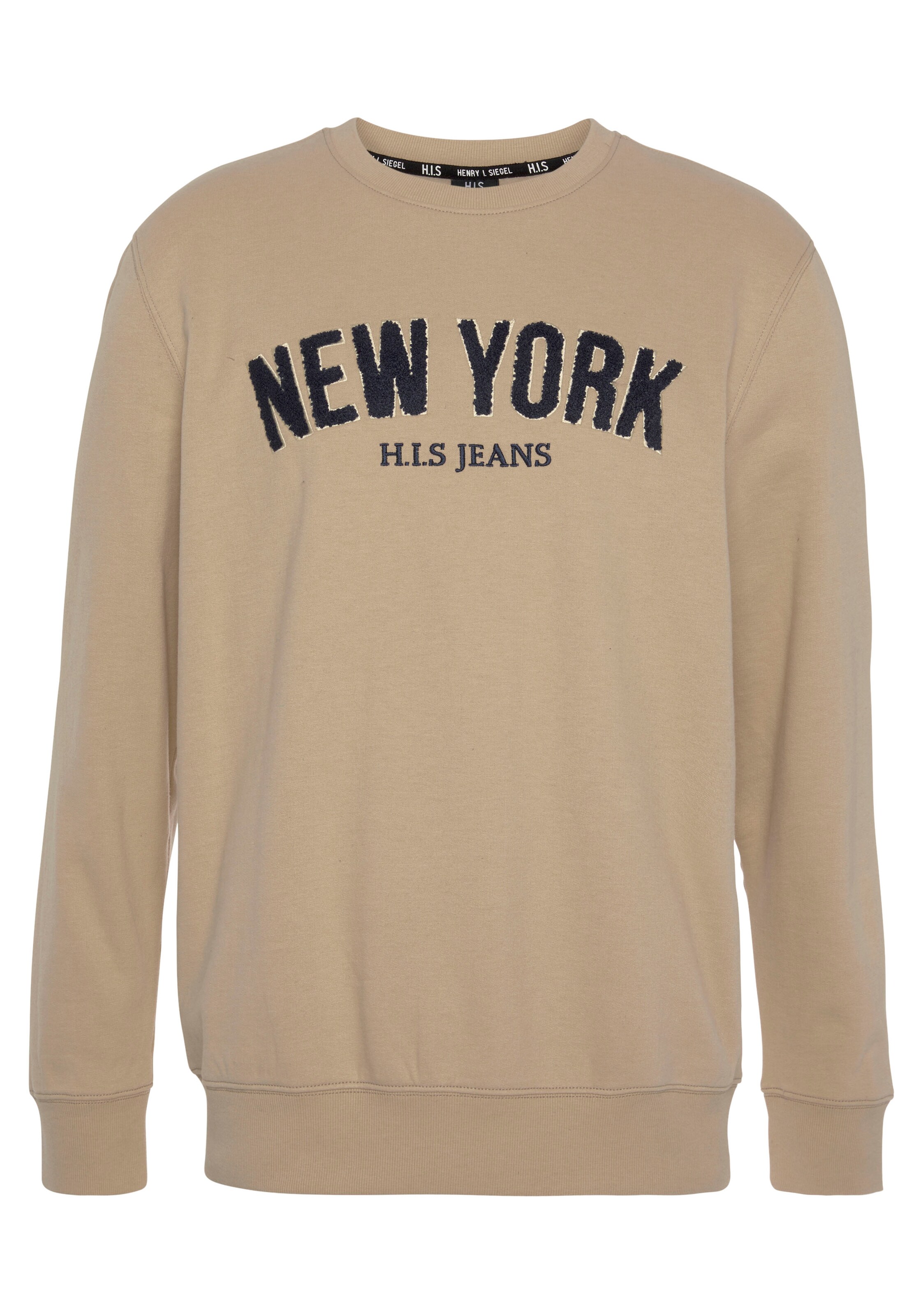 H.I.S Sweatshirt in Beige: Vorderseite